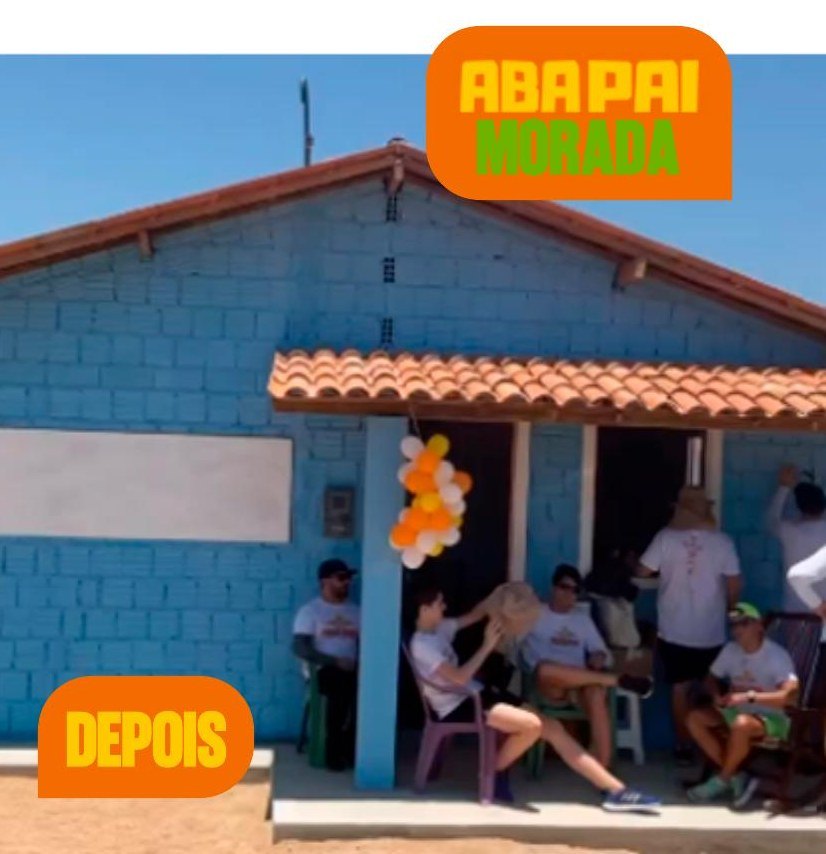 Casa nova entregue pelo projeto ABA PAI Morada