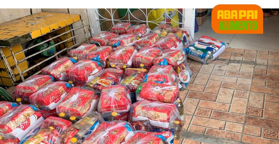 Distribuição de cestas básicas pelo ABA PAI Alimento